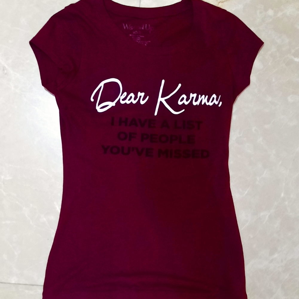 Wine Red Short T- Shirt